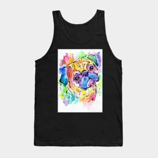 Pugsly - A watercolour pug portrait Tank Top